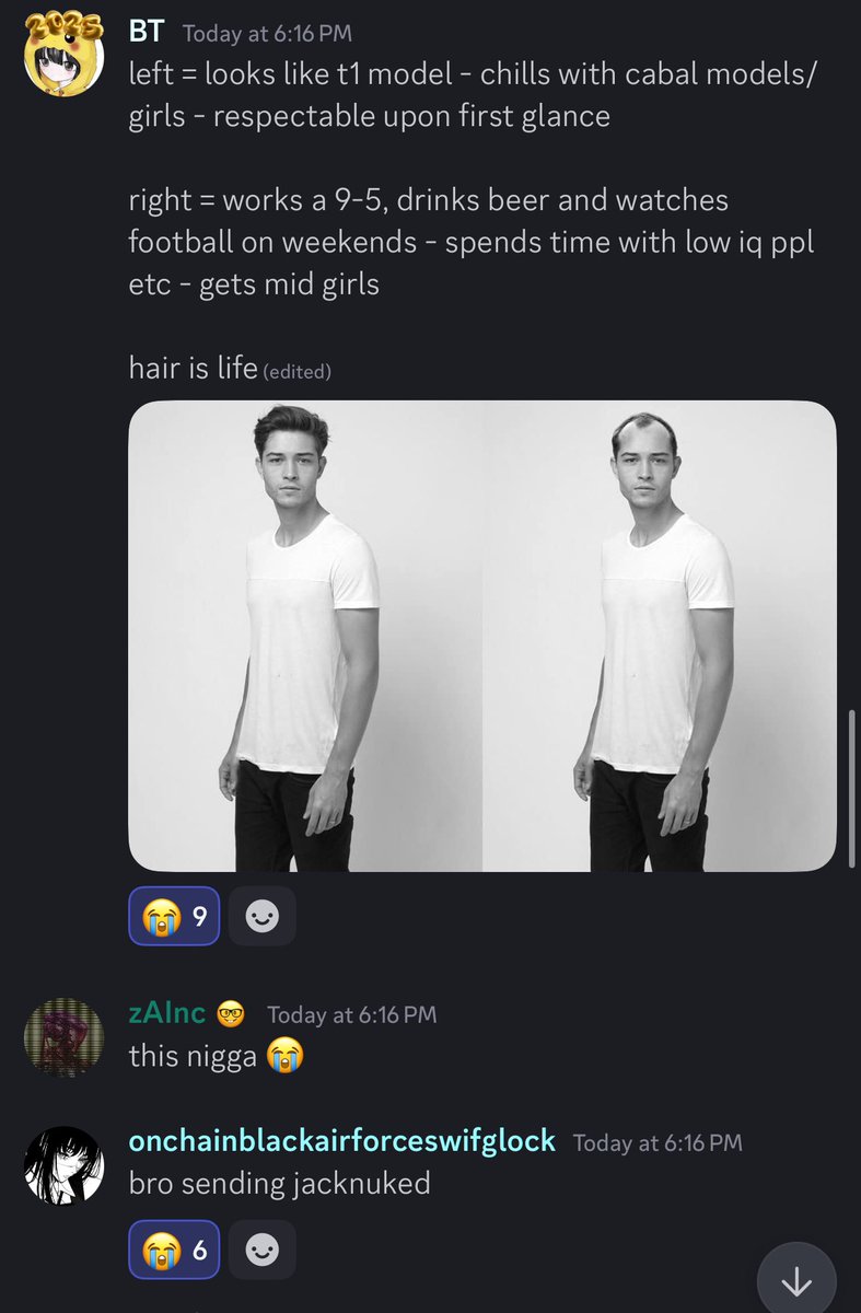 RainsRevenge's tweet photo. Mfs in the gc debating weather they would trade hair for 8 figs 😭😭😭 https://t.co/zPauvvNH2x