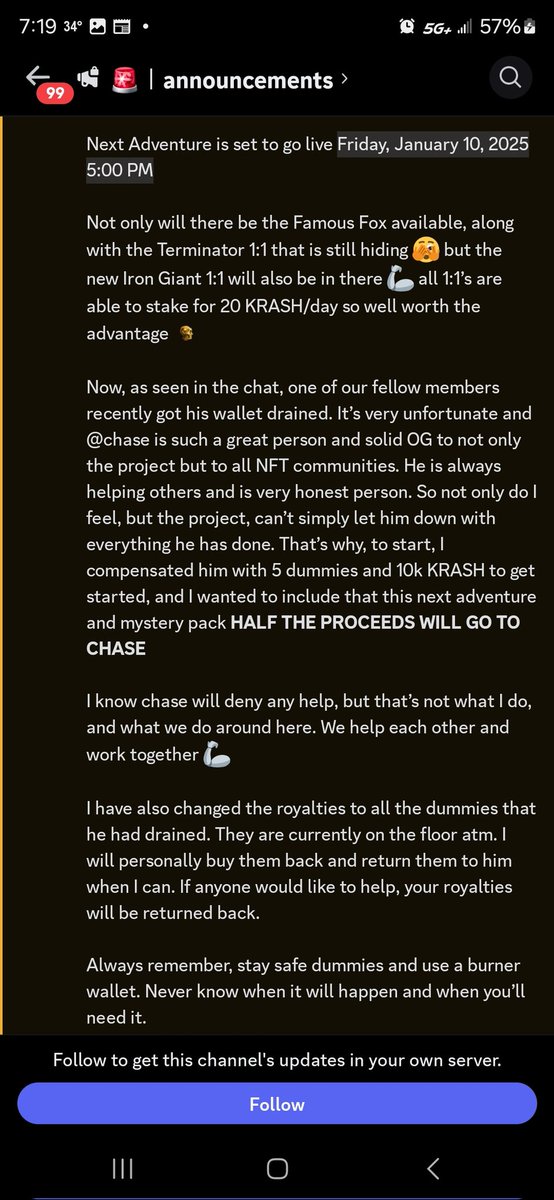 Thank you <a href="/BlazeMenges/">Blaze2324</a> <a href="/degendummies/">Dummified Labs |</a> 🥲❤️
Words cannot express my gratitude to you right now!
I will never forget this moment and will always support you to the max!!
If you want an amazing community then this is the place for you!!
#Solana #NFT #community #gratefulforyou #Legend
