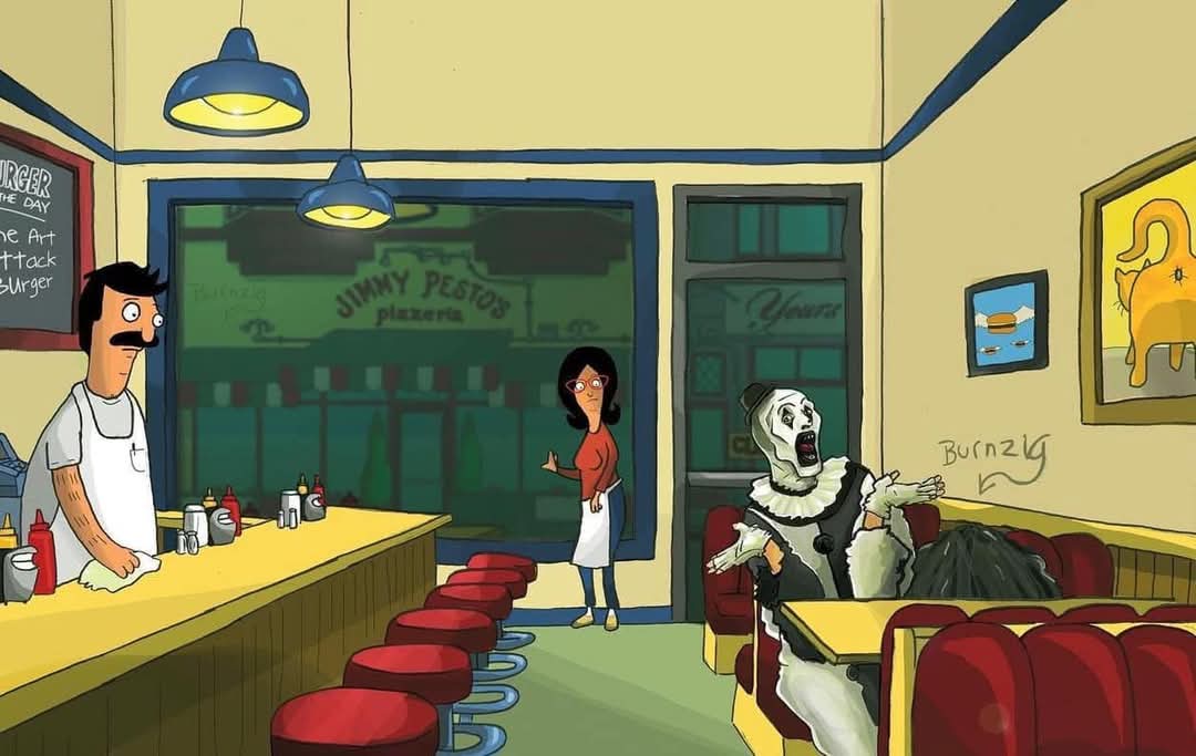 Art the Clown meets Bob's Burgers 🔪🩸🍔
