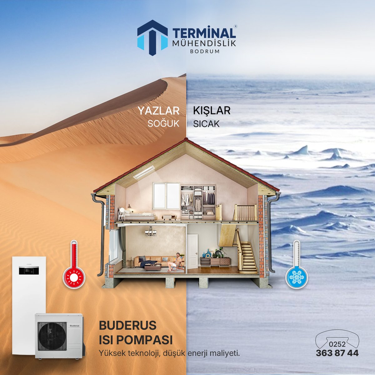 terminalbodrum's tweet photo. Çevre dostu ısınma, üstün teknolojiyle mümkün!
Buderus ısı pompaları, enerji tasarrufu sağlayarak hem bütçenizi hem doğayı koruyor. Terminal Mühendislik yanınızda! 🌿 https://t.co/qmjRn4N4Pr