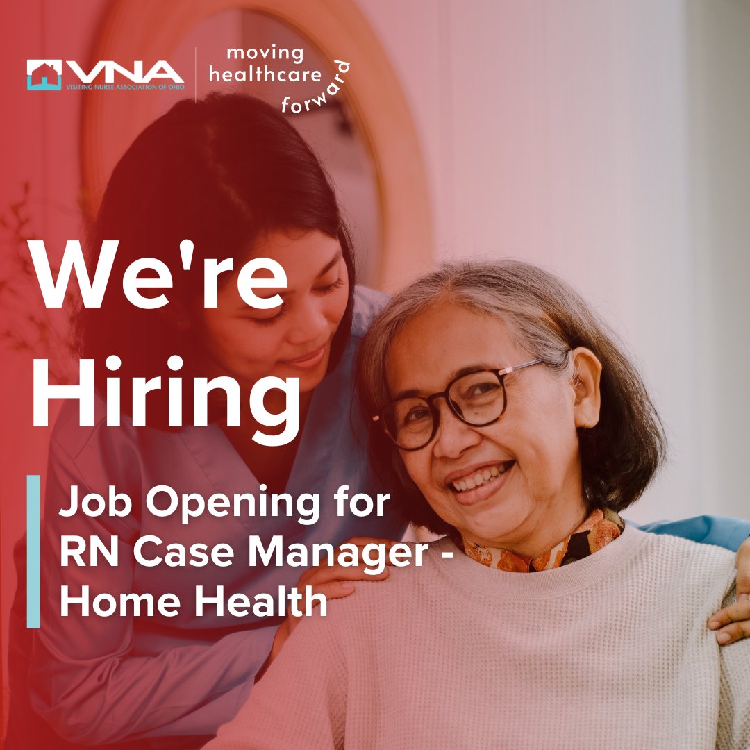 VNAOhio's tweet photo. We’re seeking a compassionate and dependable RN Case Manager for Home Health in East Cuyahoga Territory, responsible for skilled nursing care to various age and diagnostic groups.

Learn more: https://t.co/GmKepBbuBW https://t.co/qM7VaKZcHi