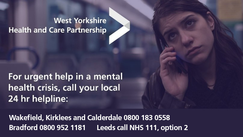 WYpartnership's tweet photo. Anxiety can be debilitating. If you’re feeling overwhelmed and need urgent help, contact our local mental health crisis line, open 24/7 and free to call. https://t.co/pz3TDLJ7BE