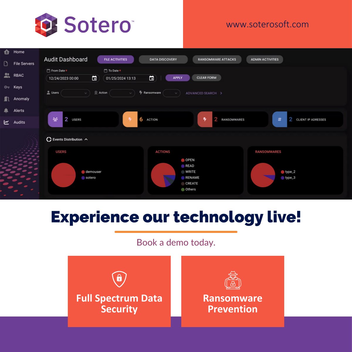 🔎 Take a look at our data-centric security approach. Schedule a live demo and see In-Use encryption and Ransomware Prevention in action.
info.soterosoft.com/sotero-demo-re…
#inuseencryption