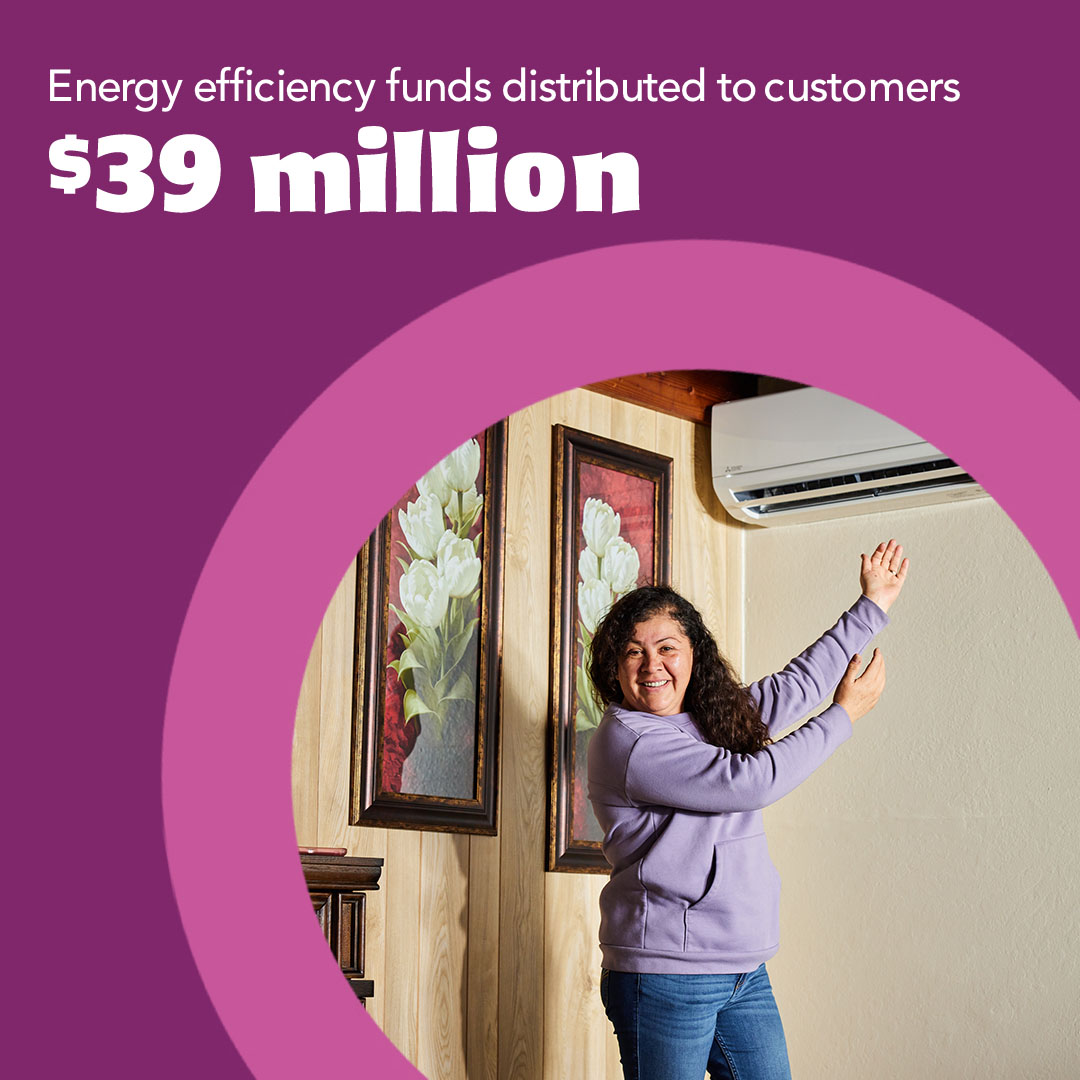MCECleanEnergy's tweet image. From EV rebates to energy efficiency, we're helping make clean energy more accessible and affordable for everyone. We’re making big strides in clean energy and local development—$166M invested in renewable energy and $16M in local employment &amp;amp; sponsorships.