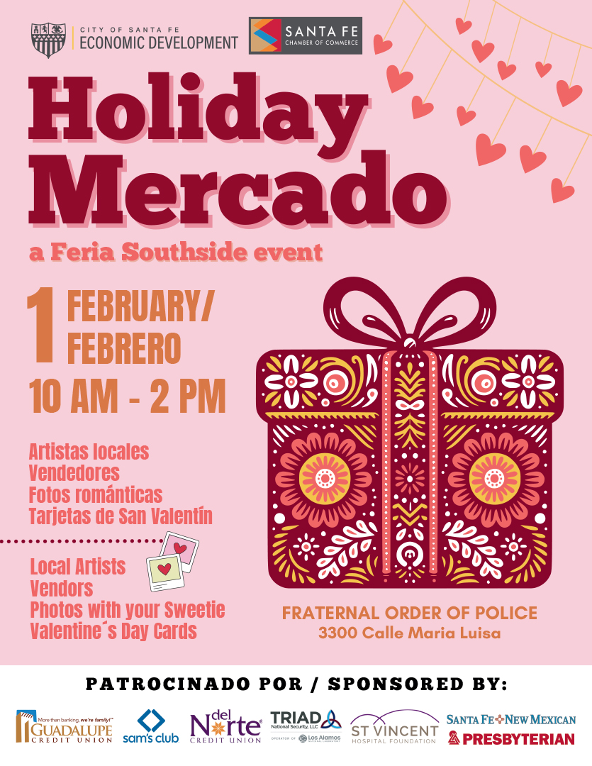 SantaFeGov's tweet image. 🌹 Valentine's Holiday Mercado 🌹

Join us for love, creativity &amp;amp; community! 💖

🗓️ Sat, Feb 1, 2025
📍 3300 Calle Maria Luisa
⏰ 10 AM–2 PM

🎁 Unique gifts 💃 Live Ballet Folklorico 📸 Photo booth
✨ Family fun!

Details: feriasouthside.com
#SantaFeEvents #ValentinesDay
