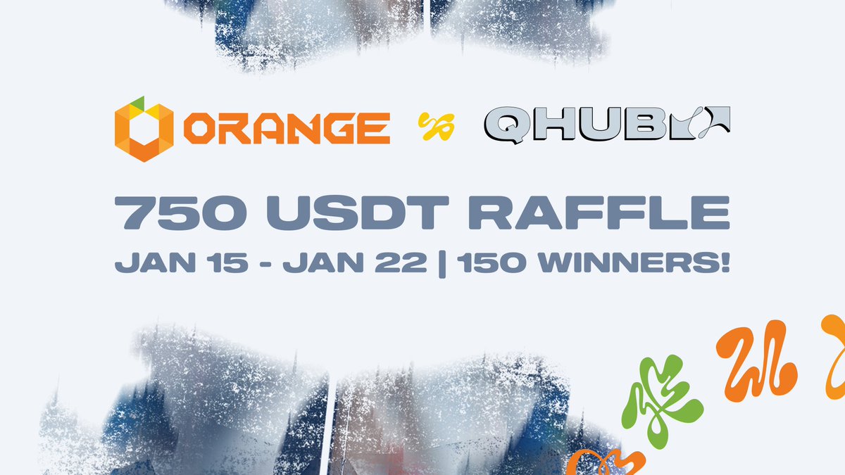 The first campaign in 2025🪩
QHUB Announces a Raffle with 150 Winners! 🎉

In collaboration with <a href="/orange_web3/">Orange Web3</a> , we’re launching a <a href="/Galxe/">Galxe</a> campaign with a total prize pool of 750 USDT for 150 lucky participants! 🚀

Orange Web3 is a cutting-edge platform and EVM Layer 1 blockchain