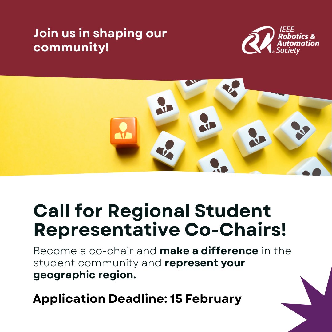 Interested in representing your geographic region with #RAS at large? Apply now to be a RAS Student Activities Committee Regional Student Representative Co-Chair!
Applications close 15 February 2025!
For more info, visit: loom.ly/s4wt5Rk