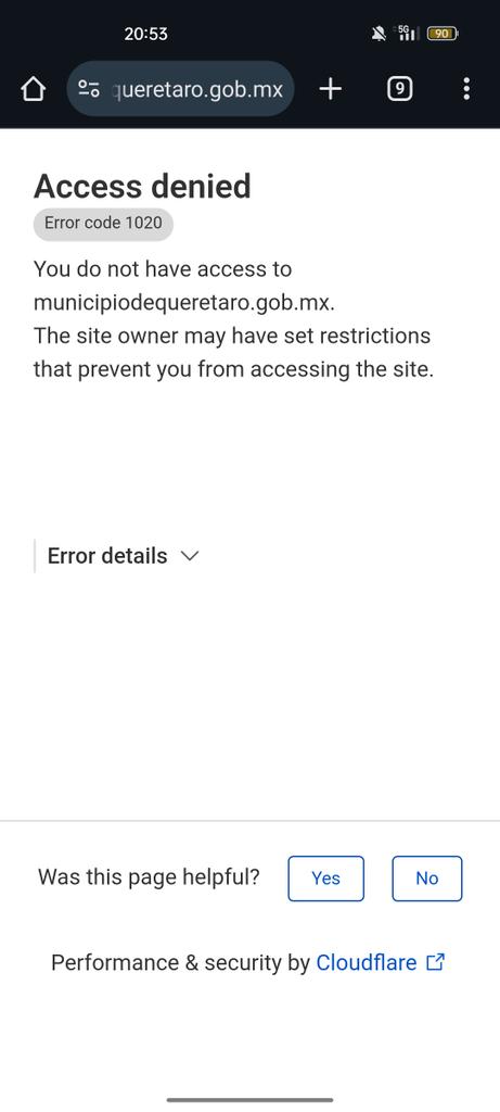 josemoreh's tweet photo. @qromunicipio Que lástima que el portal de pagos por Internet esté bloqueado para quienes necesitamos hacer el pago de nuestro predial desde el extranjero. Ni siquiera podemos acceder al portal del municipio para comunicarnos... 😒 @SF_Qro @FeliFerMacias https://t.co/3WBLDexFa4