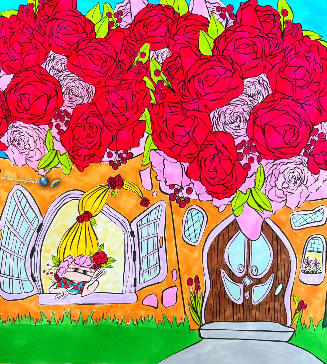 bonbonsandbooks's tweet image. • Done ✔️ from the book #gnomesintheneighborhood 
• Book is by #zendoodles #zendoodlesart 
• Using #temumarkers #dalainascolorfulworld 🌏🌈 #adultcoloring #glittergelpens