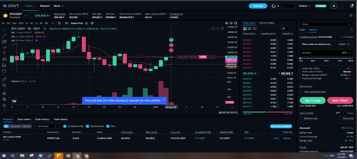 StylesYurizan's tweet photo. Now that https://t.co/3mxX4SFHGc is officially live, I just made my first trade! #grvt https://t.co/SGMBSfIuiw