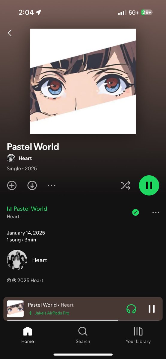 GKJakeM's tweet photo. @Spotify somehow I don’t think this is the same band that wrote Crazy On You and Barracuda. https://t.co/wS9OLJbKtW