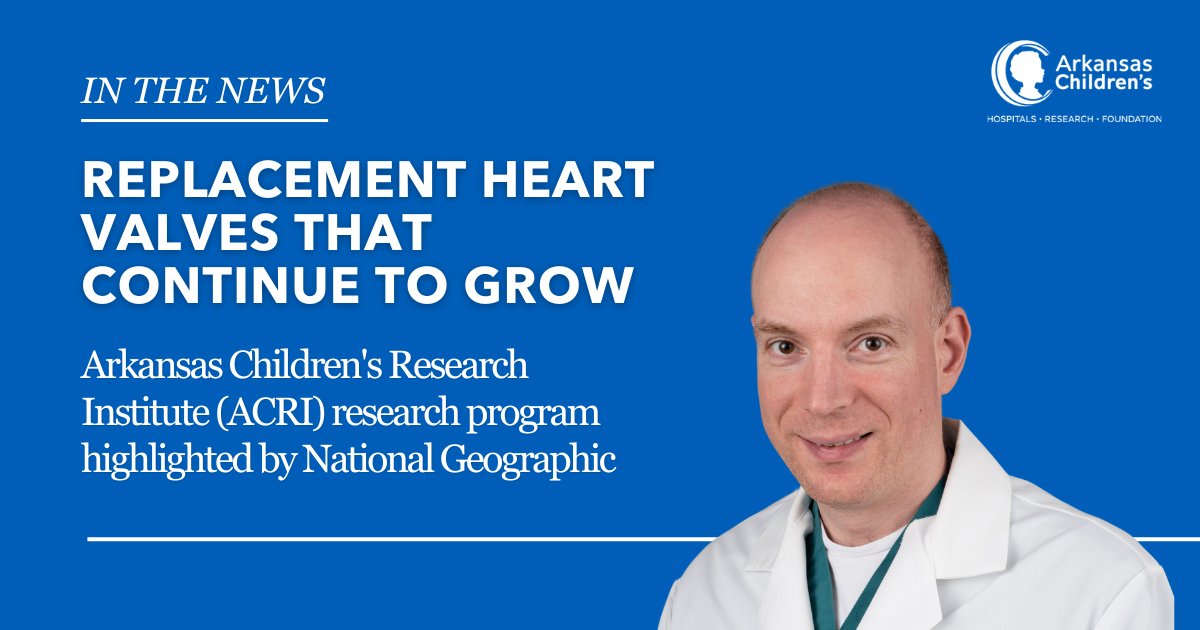 archildrens's tweet photo. National Geographic highlighted two groundbreaking research programs from Arkansas Children's Research Institute (ACRI) in its “7 Breakthroughs That Changed Medicine in 2024” retrospective. 

Among the recognized innovations is the work of Arkansas Children's cardiothoracic surgeon Dr. Konrad Rajab, who helped pioneer partial heart transplants as replacement heart valves that continue to grow with children. 🫀

This incredible advancement is a game-changer in pediatric cardiology worldwide, offering life-saving solutions for the youngest cardiology patients. 

Congratulations, Dr. Rajab, for this significant achievement!

#Research #Study #Arkansas #Pediatrics #Cardiology #Surgery #HeartSurgery #HeartTransplant