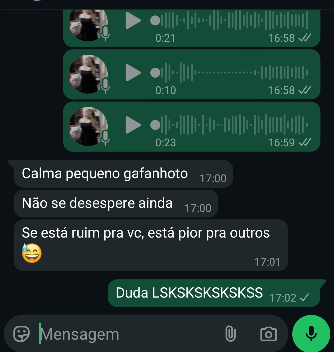studyfc's tweet image. Minha irmã, depois da minha sequência de áudios surtando, por causa da nota do Enem