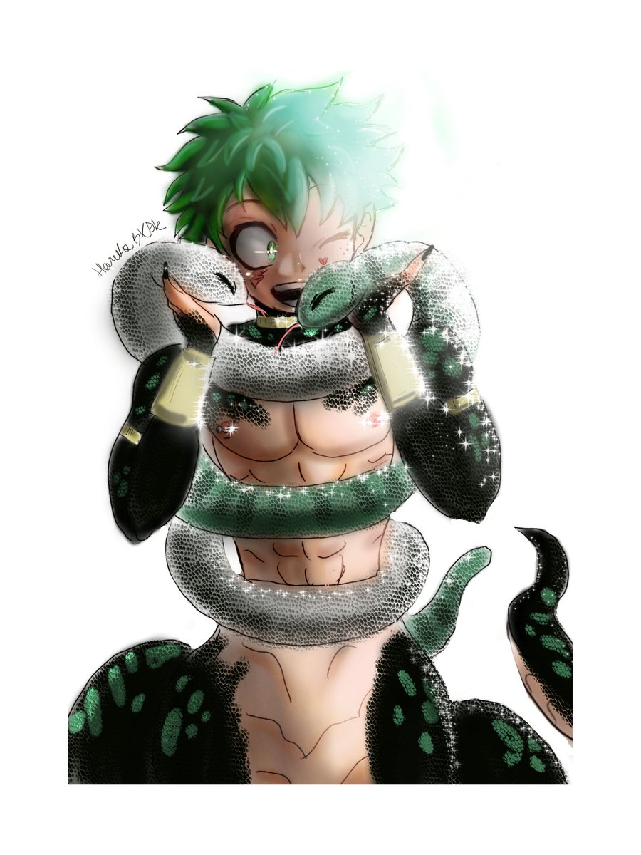 HarukaBkDk's tweet photo. First post of the year 2025: the year of the snake.. may it be good luck for everyone...🧡💚
#bakudekusupremacy #bakudekuyaoi✨ #bakugosupremacy #chineseyear
#chinesecalendar #snake https://t.co/InboDc8m6s