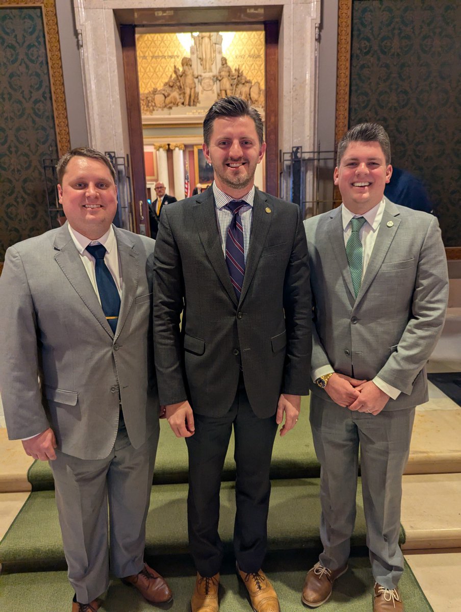 There’s only one way to kick off the 2025 Legislative Session, <a href="/JoshAndersonMN/">Josh Anderson</a> and I flanking Rep. <a href="/ImSchultz/">Isaac Schultz</a>!