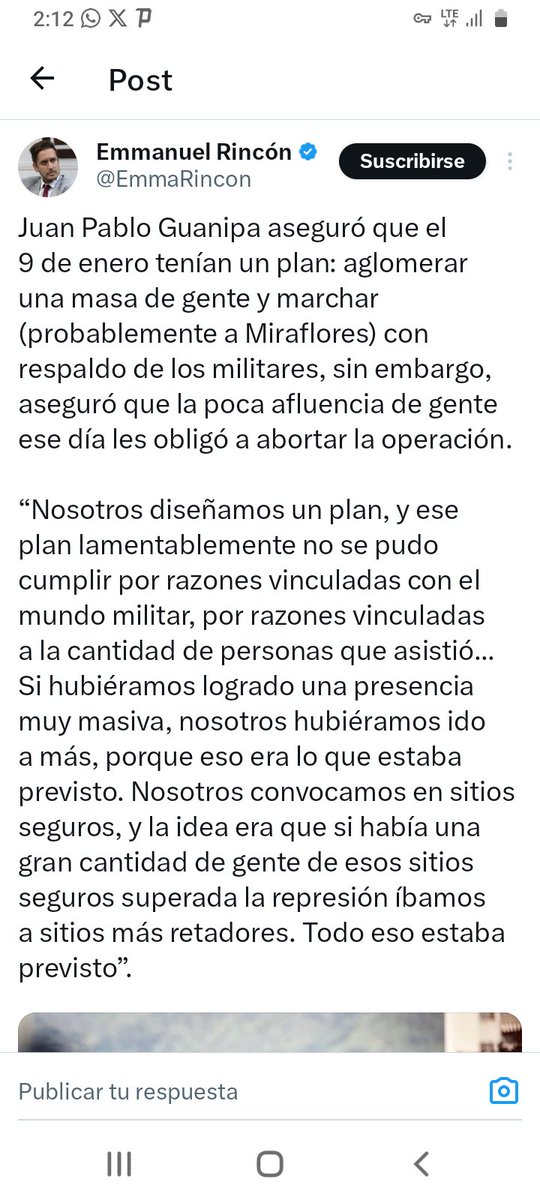 Confesión libre y espontánea, por tanto válida, del propio Guanipa. 👇. Ese era el plan, ofrendar víctimas. Imitar, igualar las acciones del 11A, incluso excederlas. "Con el respaldo de los militares"... Cuáles? No llenaron las calles y "tuvieron que abortar la operación".