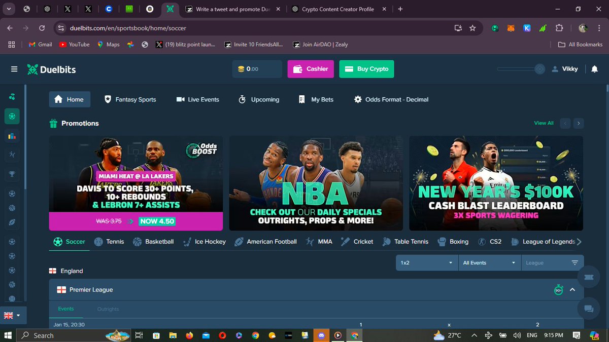 Victoridem2's tweet photo. 🎉 Ready to win big? Claim your 500 FREE spins on Duelbits with your first deposit!

Join the ultimate Crypto Casino &amp; Sportsbook today and start spinning to victory.

Join here:-👉 https://t.co/zauFOo8USq
Don't miss out—your jackpot awaits! 💸

#Duelbits #CryptoGaming https://t.co/5pfHRG3FX5