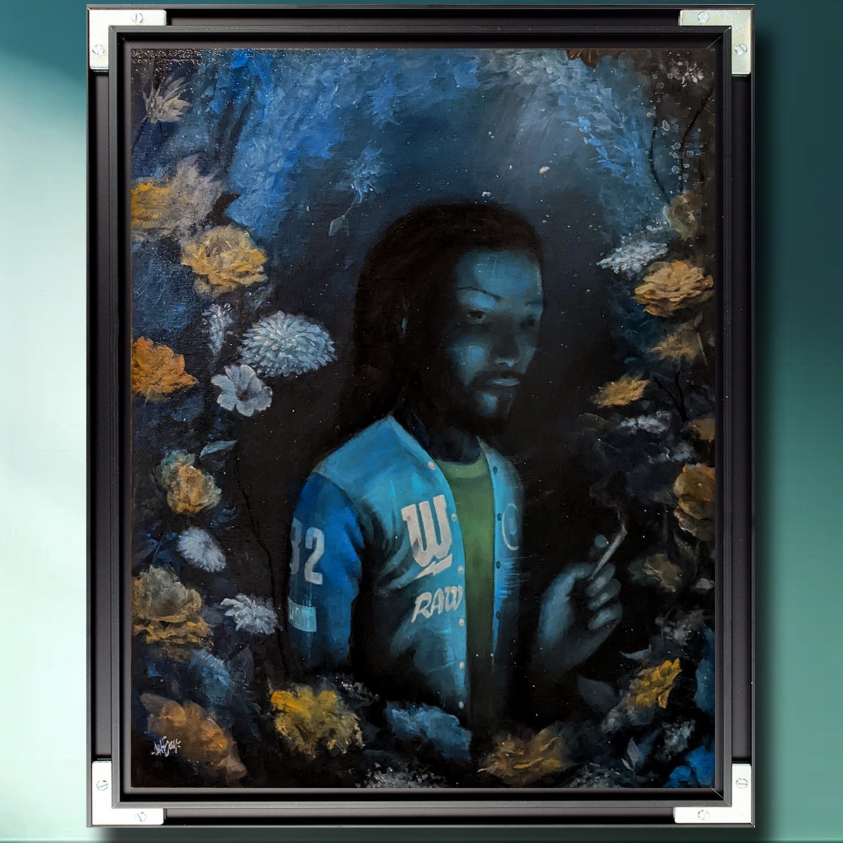 Reprise de la peinture !
Nouvelle toile : BLVE (2025) 50 x 60,5cm - acrylique sur carton entoilé 
#painting #art