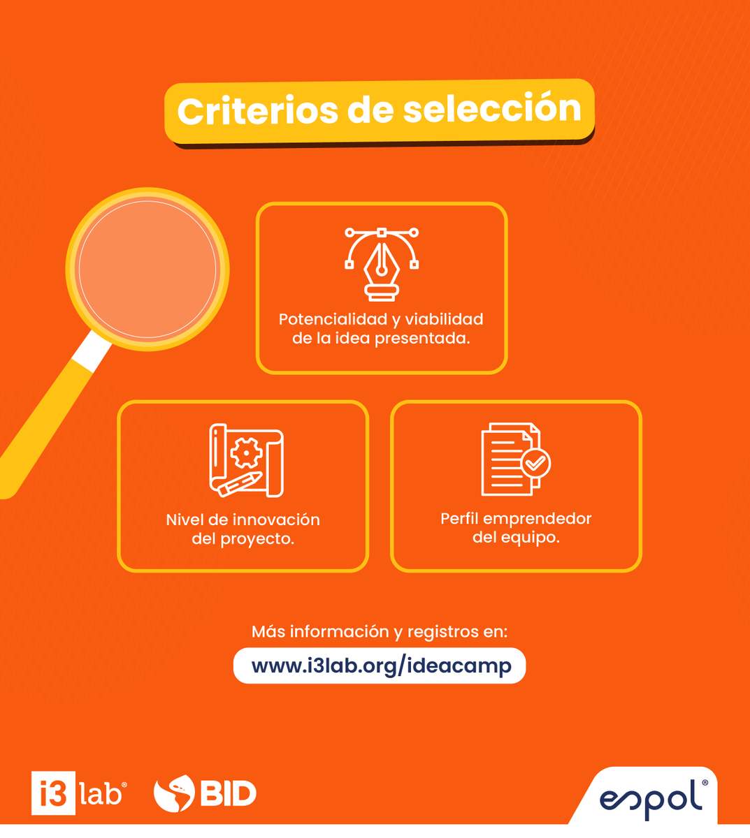 i3labespol's tweet photo. ¡Haz realidad tu idea de negocio con #IdeaCamp!💡
Participa en nuestro programa de incubación y accede a mentorías, talleres y un fondo cofinanciado para desarrollar el prototipo de tu idea de emprendimiento.
🔗 Más información y registros en: https://t.co/OqqwzlXClo https://t.co/2mcSxtmHDa