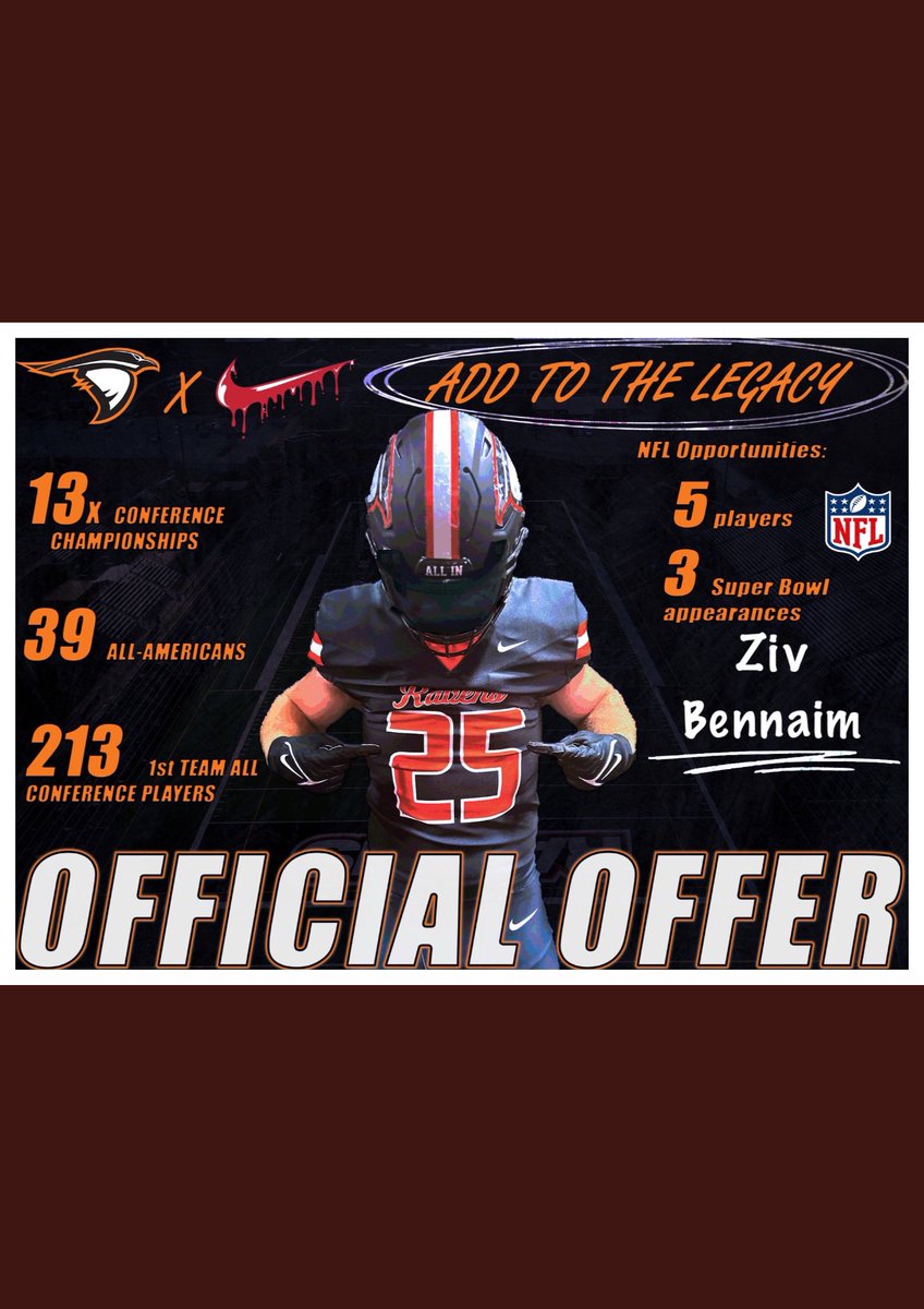 Ziv Bennaim 4⭐️LS & LB #6 (@ziv_bennaim) on Twitter photo Excited to announce my 5th offer to Anderson University! Thank you <a href="/coachmonty11/">Coach Monty</a> <a href="/AUFootball__/">Anderson University Football</a> !
<a href="/SLHSFBNextLevel/">Sunlake High School Football - Recruiting</a> <a href="/SunlakeFootball/">Sunlake Seahawks Football</a> <a href="/Applefield_/">Coach Marcus Applefield M.S., CSCS</a> <a href="/Andy_Villamarzo/">Andy Villamarzo</a> <a href="/larryblustein/">Blustein Recruiting</a> <a href="/OTFTRAINING1991/">ONLY THE FINEST TRAINING LLC</a> <a href="/KornblueKicking/">Brandon Kornblue</a> <a href="/PascoCountyFB/">PascoCountyFB</a> <a href="/RockPerkins52/">Bill Perkins</a> Excited to announce my 5th offer to Anderson University! Thank you <a href="/coachmonty11/">Coach Monty</a> <a href="/AUFootball__/">Anderson University Football</a> !
<a href="/SLHSFBNextLevel/">Sunlake High School Football - Recruiting</a> <a href="/SunlakeFootball/">Sunlake Seahawks Football</a> <a href="/Applefield_/">Coach Marcus Applefield M.S., CSCS</a> <a href="/Andy_Villamarzo/">Andy Villamarzo</a> <a href="/larryblustein/">Blustein Recruiting</a> <a href="/OTFTRAINING1991/">ONLY THE FINEST TRAINING LLC</a> <a href="/KornblueKicking/">Brandon Kornblue</a> <a href="/PascoCountyFB/">PascoCountyFB</a> <a href="/RockPerkins52/">Bill Perkins</a>