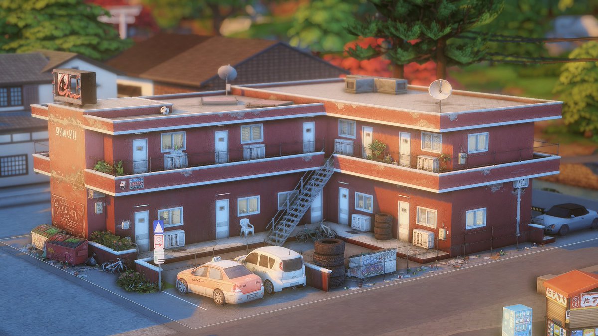 A cheap motel, I have to decorate some rooms and it's done/ This will be in my save file ^^ 

#EAPartner #TheSims #Sims4 #Sims
