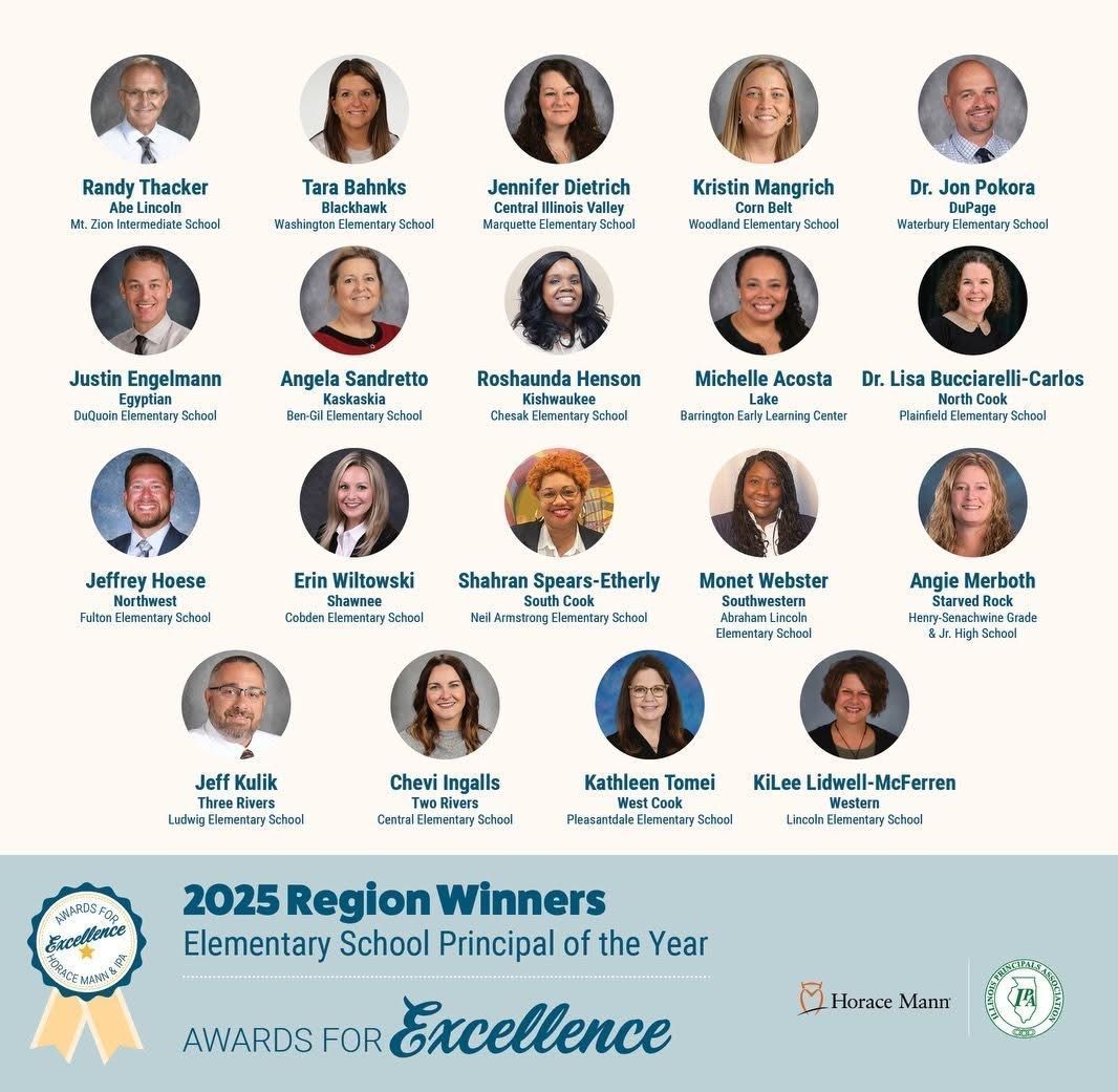thriveinesd159's tweet photo. Congratulations to all Regional Principals of the Year!  We are especially proud of our very own, Mrs. Shahran Etherly, Neil Armstrong Elementary School Principal! https://t.co/vPWmzqpojl