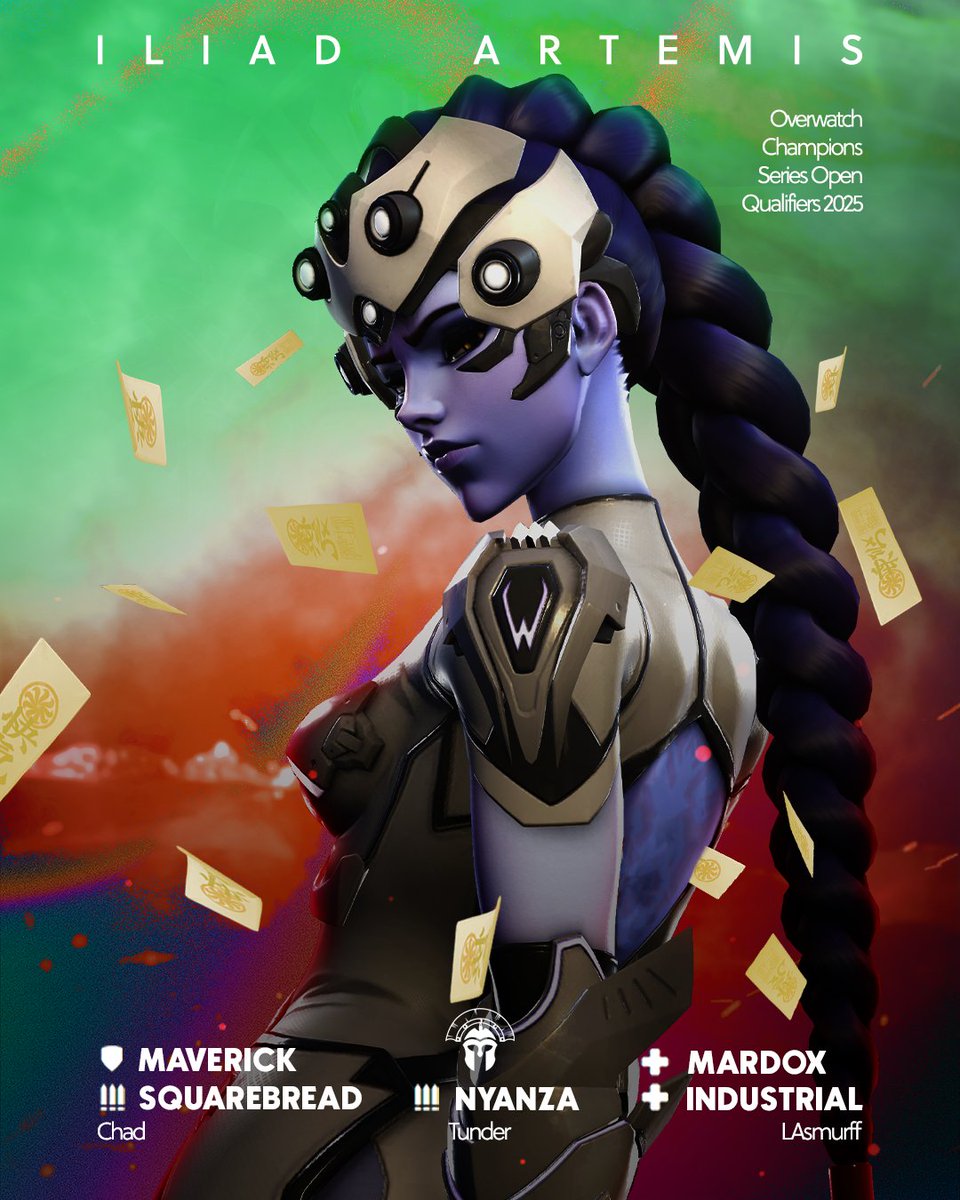 ILIAD ARTEMIS 
stands strong going into 
OWCS 2025 Qualifiers! 
Lets go!

🛡️MaverickOW
⚔️<a href="/SquarebreadOW/">Squarebread</a> 
⚔️<a href="/nyanzaa_ow/">nyanza</a> 
💉<a href="/mardoxow/">mardox</a> 
💉Industrial  

🧠<a href="/Chadster3420/">chad</a>
📋<a href="/Lasmurff1/">LAsmurff</a> 
📋<a href="/Tunder_OW/">Tunder</a> 

#OWCS2025