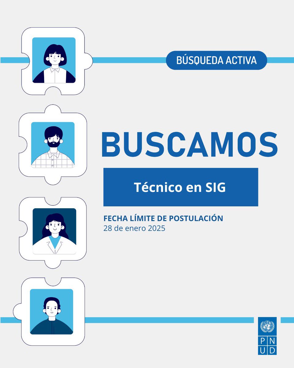 PNUDPARAGUAY's tweet photo. 🚀 ¡Nuevas oportunidades!

🌍🔎Buscamos: Personal Técnico en Sistema de Información Geográfica (SIG)

✨Conocé los detalles: https://t.co/YhBdIicemO

La postulación está abierta hasta el 28 de enero del 2025 https://t.co/AJmCEpHpKL