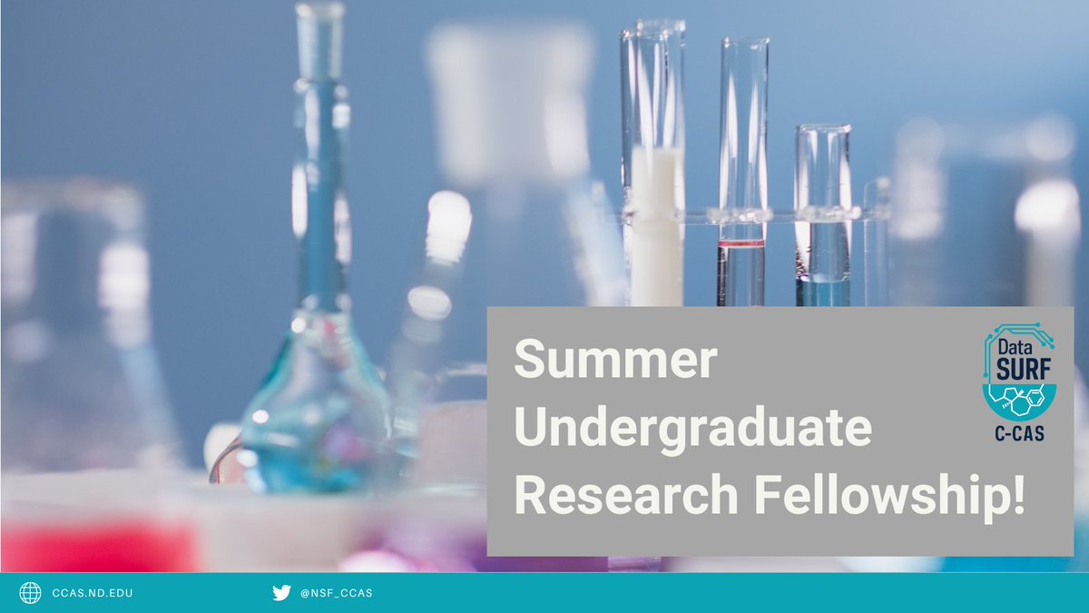 NSF Center for Computer Assisted Synthesis (@nsf_ccas) on Twitter photo SURF application reminder! 
Applications are open for the C-CAS summer undergraduate research programs until January 31! More info here: ccas.nd.edu/outreach/surf-…
#CCAS #chemistry #undergraduateresearch #NSF #chemistswithdisabilities #NSF SURF application reminder! 
Applications are open for the C-CAS summer undergraduate research programs until January 31! More info here: ccas.nd.edu/outreach/surf-…
#CCAS #chemistry #undergraduateresearch #NSF #chemistswithdisabilities #NSF
