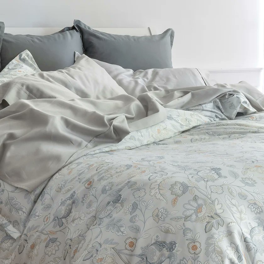 Audra | Printed Sateen Bedding by St Geneve Fine Linen - Made In Canada homesweetlinens.com/products/fjord…