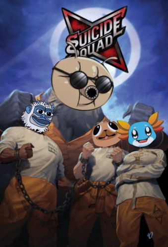 suisuicidesquad's tweet photo. When @lofitheyeti @Tardionmoon @SuiPugwif &amp; @AxolOnSui gang up and escape the $SUI trenches.

We are bringing the meme meta back!

Suicide Squad, assemble!

https://t.co/yOvflXseQ2 https://t.co/ftgUleVaR2