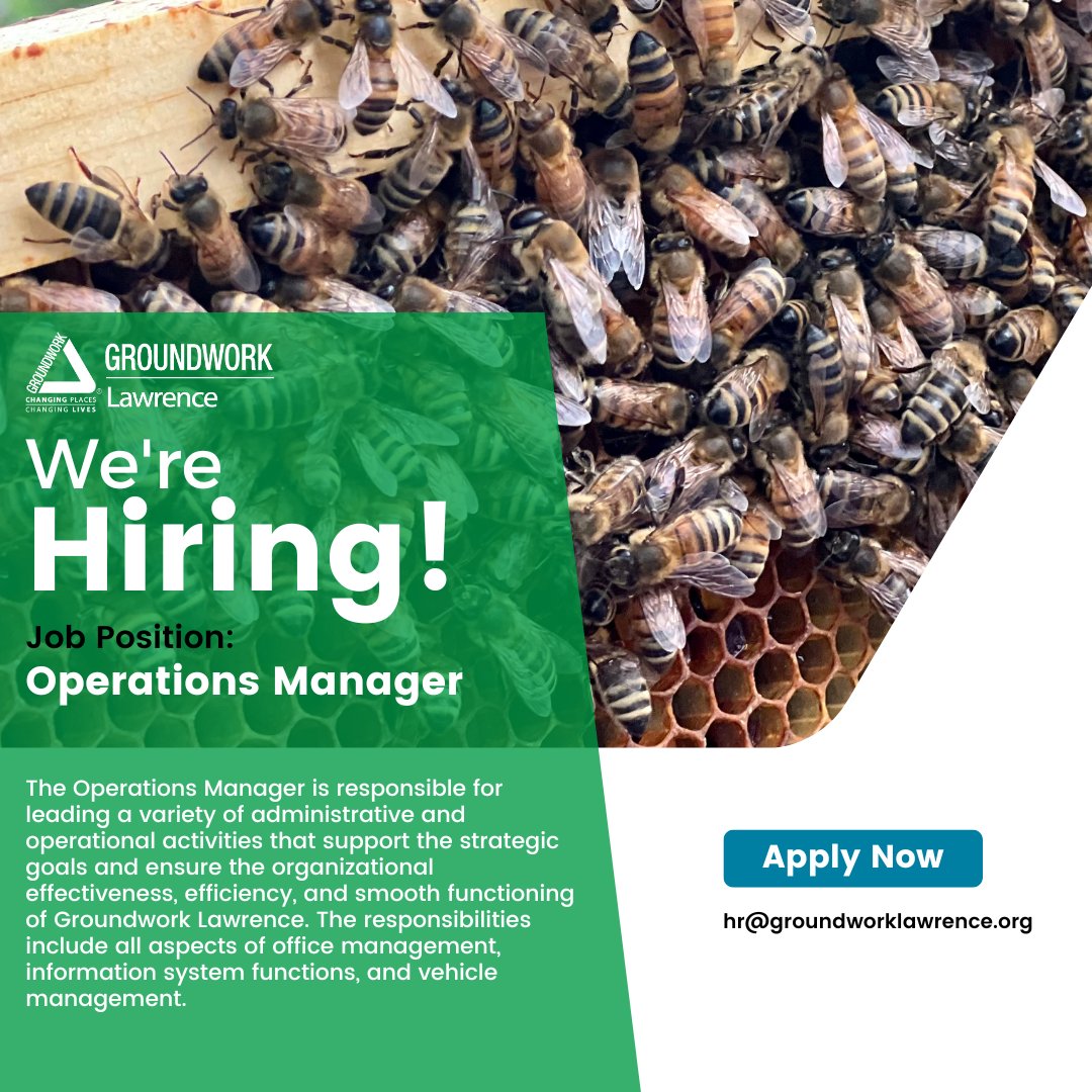 The Operations Manager is the go-to person for keeping things organized and running smoothly at GWL. From managing the office and tech systems to coordinating vehicles and supporting events and projects.
Apply today!
ow.ly/zwyH50UHc9L
#GroundworkLawrence
#LawrenceMA