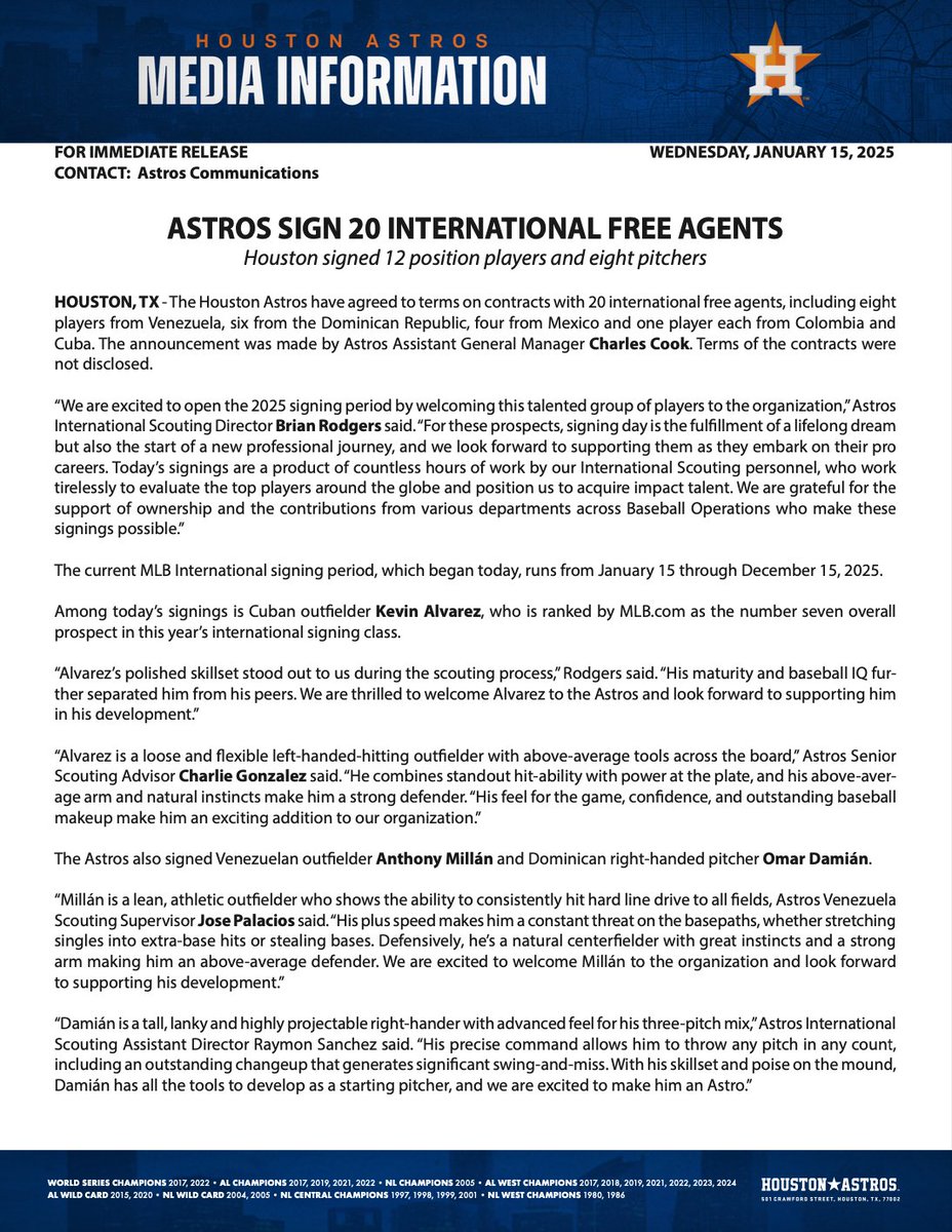 Houston Astros tweet media