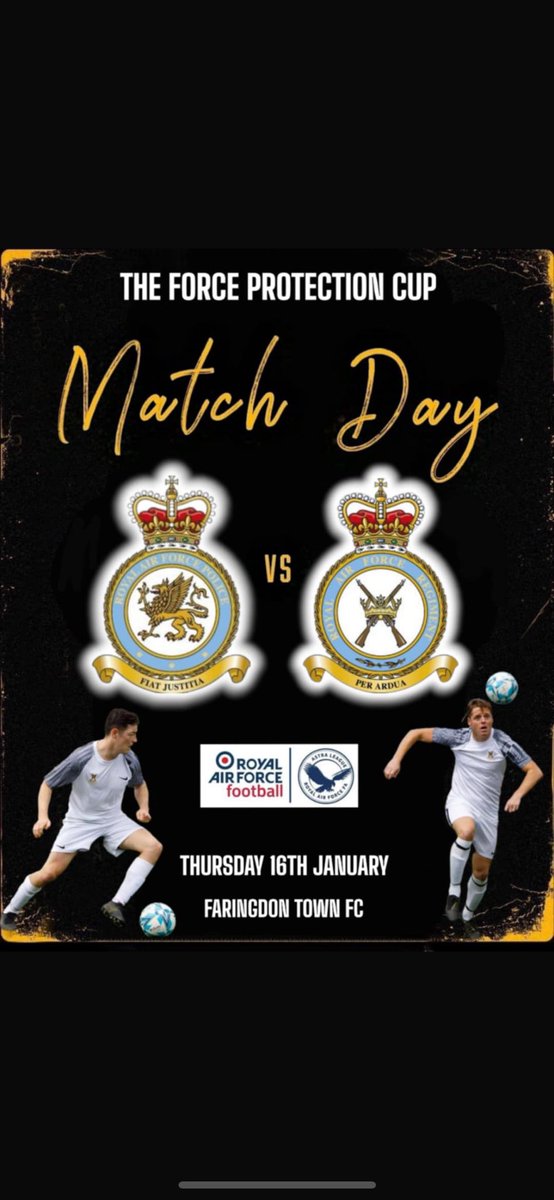 First game of 2025 for the Regiment Corps side. We will be looking to build on a 4-0 win last time out against TG5 ⚽️👌

Opponent - RAF Police 
Location - Farringdon town, Tucker park, SN7 7BP
Kick off - 1330