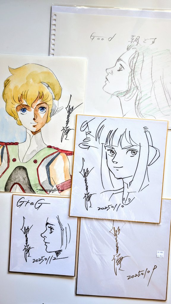 gregoryjamn's tweet image. I meet Tomonori Kogawa at ALA Anime LA over the weekend. Like myself and others, didn't go to his live drawing panel because the majority of fans waited in his autograph line. All 4 days his line was capped. 

My friend gave me a sketch (top right) from his panel. #湖川友謙