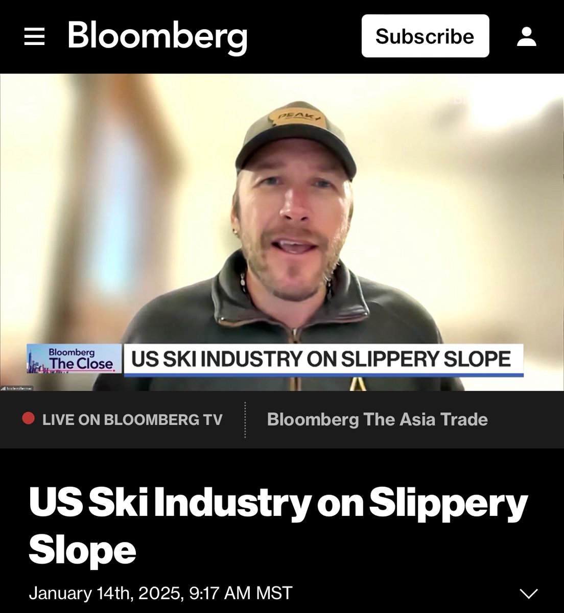 Yesterday, Peak founders Andy Wirth and Bode Miller joined Bloomberg’s The Close hosts, Romaine Bostick and Taylor Riggs, to share an update on our mission to revolutionize the ski industry.

Watch the full interview here: bloomberg.com/news/videos/20… 

#PeakSkis #PEAKLoc8