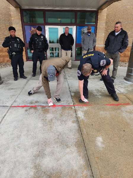 GIPoliceDept's tweet image. This morning GIPD Officers and HCSO Deputies participated in the Red Sand Project to bring attention to the victim&apos;s of Human Trafficking and ensure they are not &quot;falling through the cracks&quot;.  If you see something, say something.  #redsandproject