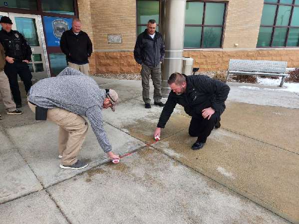 GIPoliceDept's tweet image. This morning GIPD Officers and HCSO Deputies participated in the Red Sand Project to bring attention to the victim&apos;s of Human Trafficking and ensure they are not &quot;falling through the cracks&quot;.  If you see something, say something.  #redsandproject