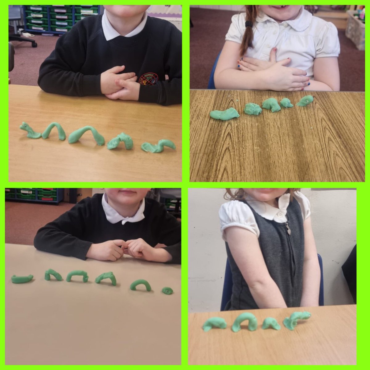 Primary one have been learning about the Loch Ness Monster. They used their creative skills to make their own ‘Nessie.’