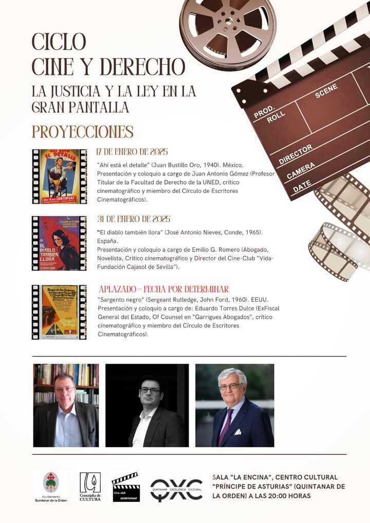 VisitaQO's tweet photo. 📽CICLO CINE Y DERECHO
 "La justicia y la ley en la gran pantalla"

🗓Días 17, 24 y 31 de enero
📍Sala La Encina -Centro Cívico Príncipe de Asturias https://t.co/Ro4tftL3FQ