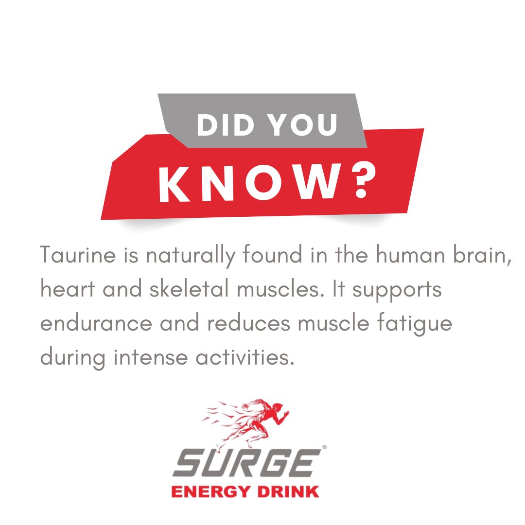 🤔 Trivia Tuesdays 🤔
Did you know? Taurine, found in Surge Energy Drink, naturally supports your brain, heart, and muscles! 🧠❤️💪 It helps boost endurance and fights fatigue during intense activities. Stay sharp and energized with Surge! ⚡
#TriviaTuesdays #SurgeEnergyDrink