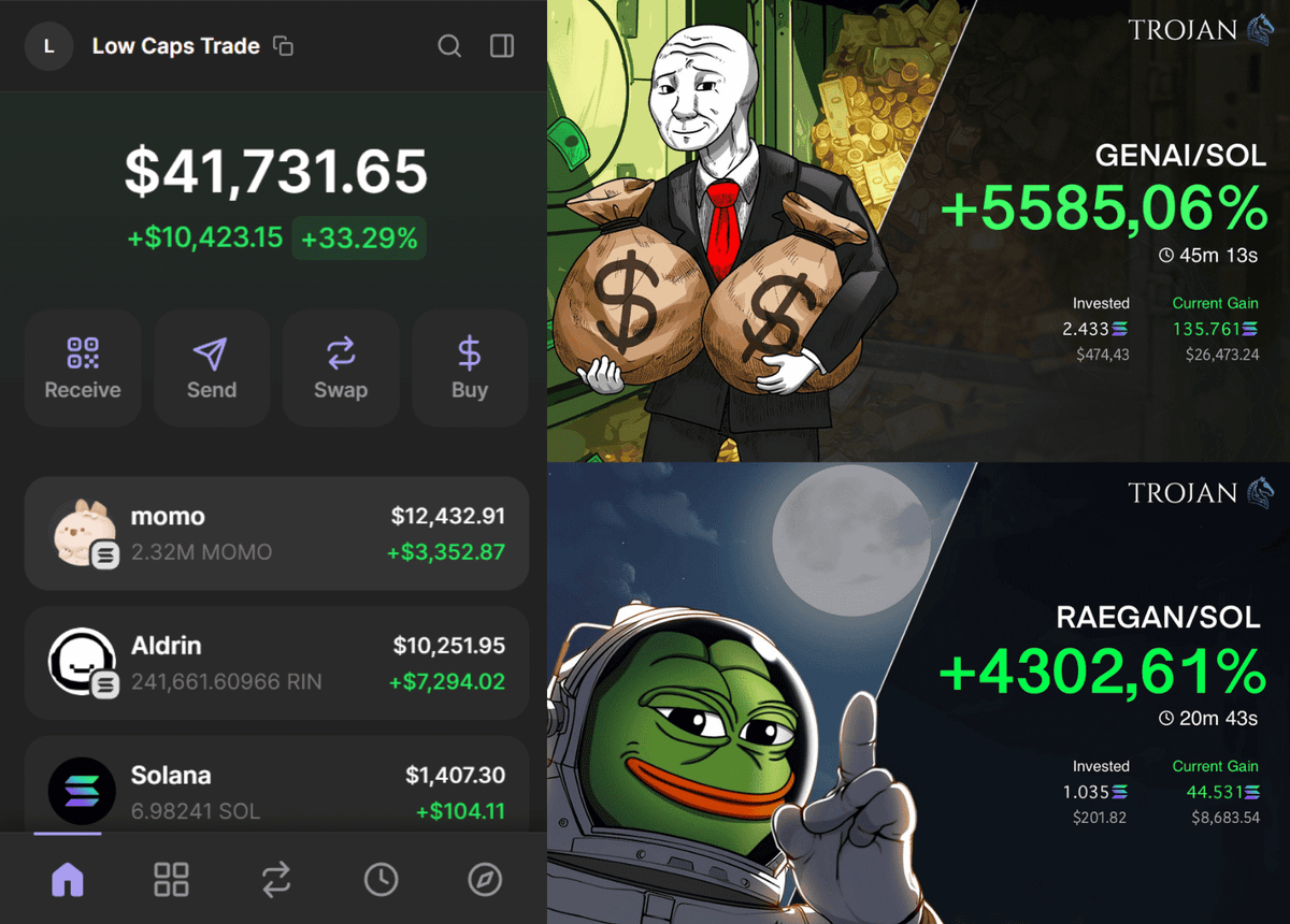 DefiWimar's tweet image. Created this Phantom wallet 4 days ago with 1 SOL

Made a 98% win rate, my only loss was a misclick buy...

No luck, no paid tools - just a RIGHT STRATEGY.

Here&apos;s how I made 196 $SOL in 4 days 🧵👇