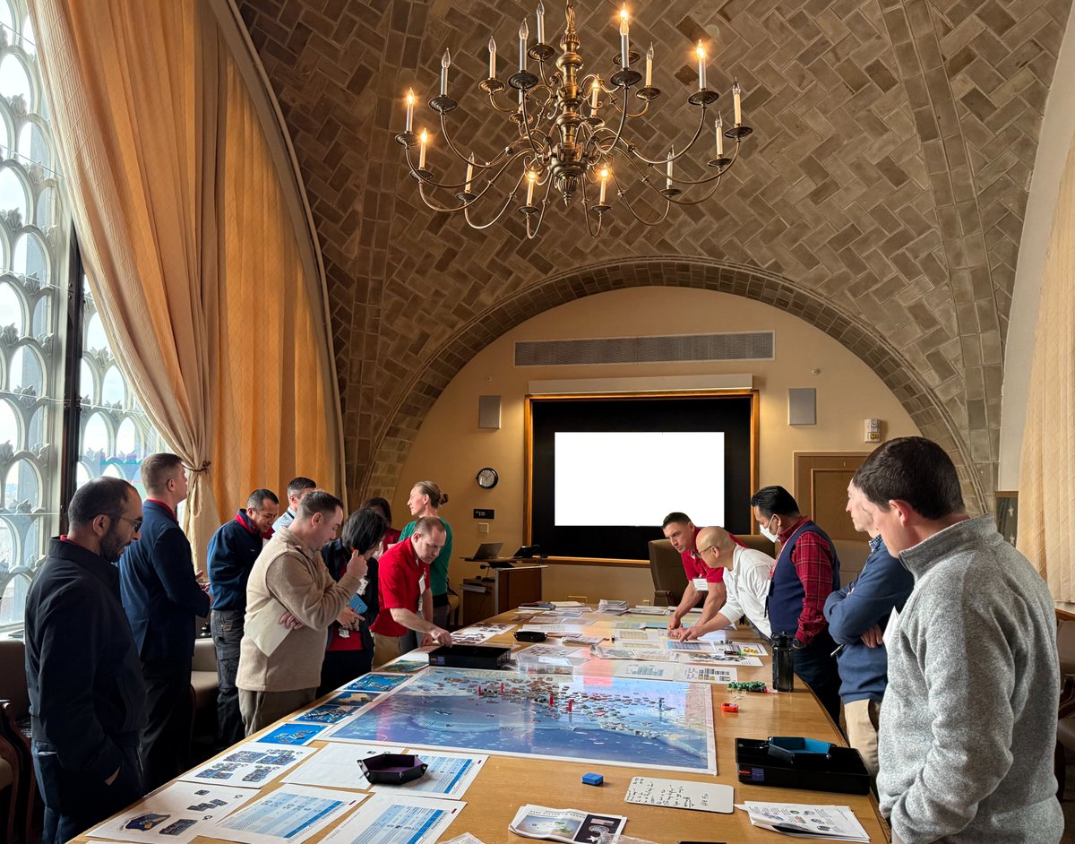 NWC_NDU's tweet photo. Our Warriors are conducting an immersive war game exercise where they hone their strategic decision-making skills through dynamic planning and #teamwork. Exercises like these sharpen their skills and deepen our collective understanding of the ever-evolving security landscape. https://t.co/BrQMF23iHi
