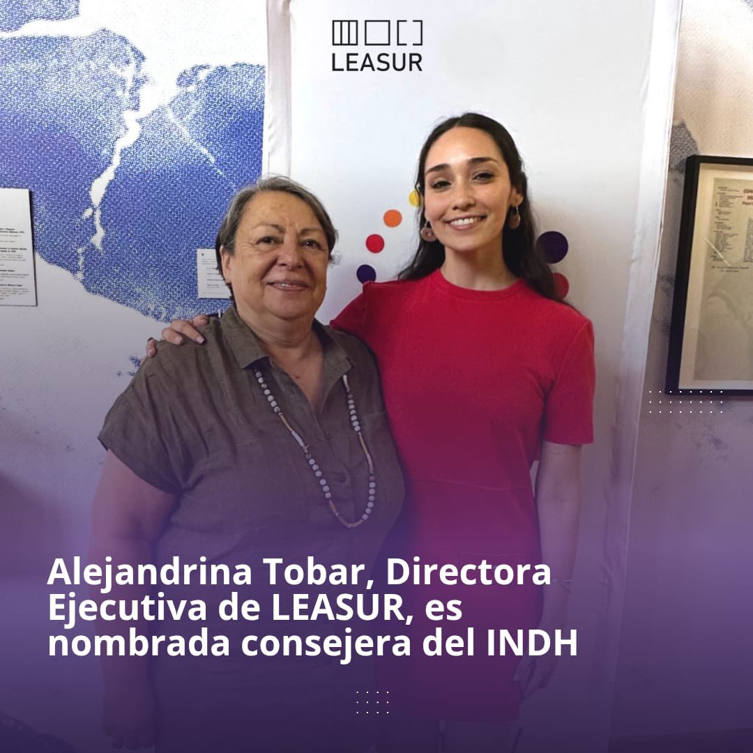 Hoy 15 de enero felicitamos a nuestra Directora Ejecutiva Alejandrina Tobar por ser nombrada consejera del INDH.
Estamos felices por su nombramiento y la posibilidad de visibilizar las condiciones carcelarias de las personas privadas de libertad.
<a href="/AlejandrinaTobr/">Alejandrina Tobar</a>
