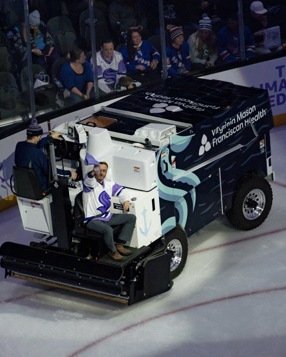 SeattleKraken's tweet photo. Now is your chance to ride the zam between periods 🤩

Bid now on two #SeaKraken tickets &amp; an intermission @VMFHealth Zamboni ride, with the top donation benefitting the Hockey Fights Cancer Fund → https://t.co/bPWciiOrhO https://t.co/81UFL58gKF