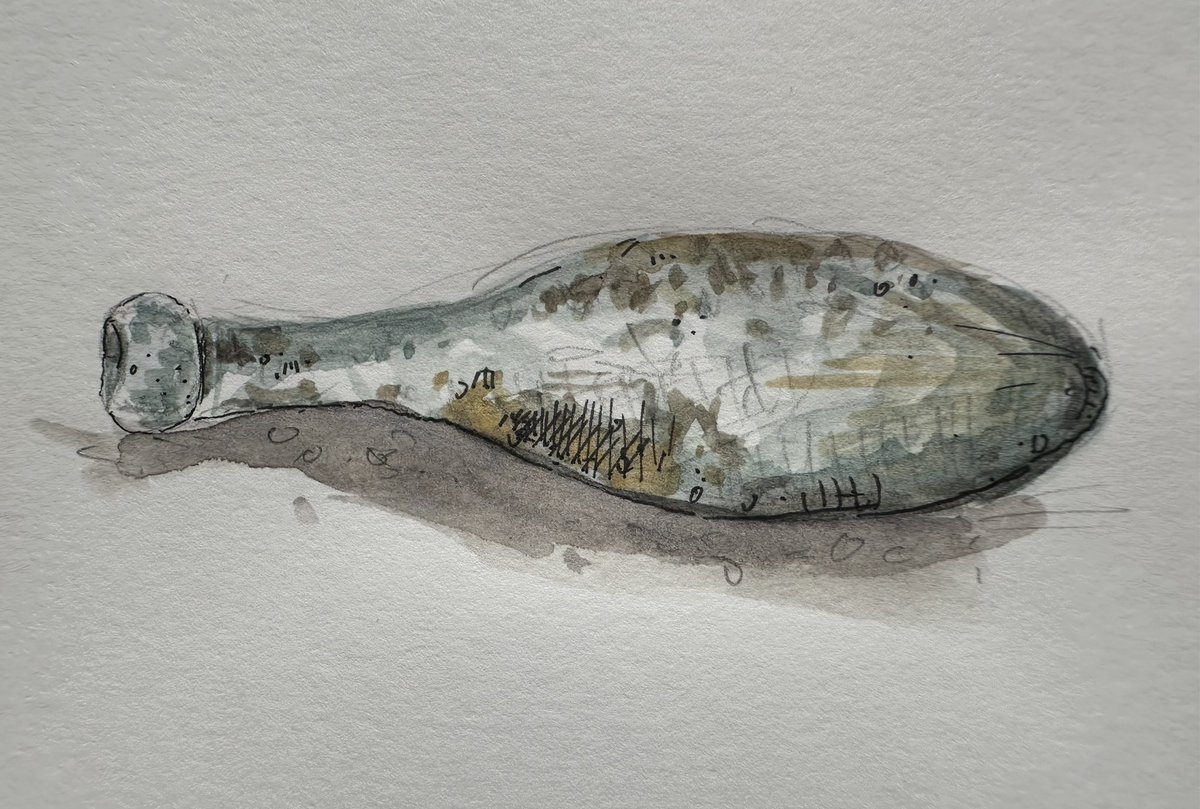 Chris from <a href="/wessexarch/">Wessex Archaeology</a> looking for a mill near Bedminster in Bristol features on #diggingforbritain - with querns used for flooring. I loved the glassware they found - not ‘Bristol blue’ but gorgeous. #drawingdiggingforbritain #archaeology