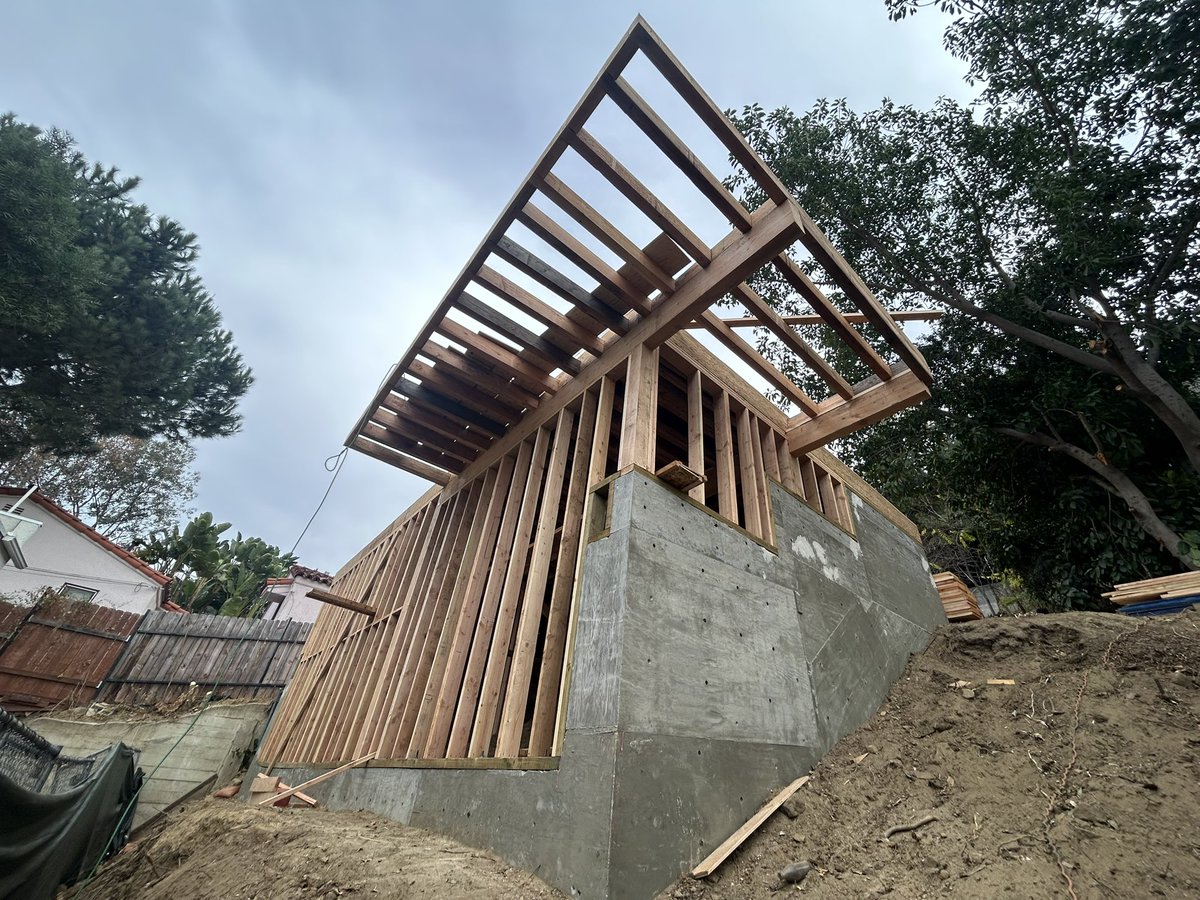 I’ve been helping some owners manage a hillside ADU project as their CM.

It’s an exciting project with unique logistical challenges, but we have a solid team that’s been able to address issues and, most importantly, communicate effectively. Looking forward to completing framing