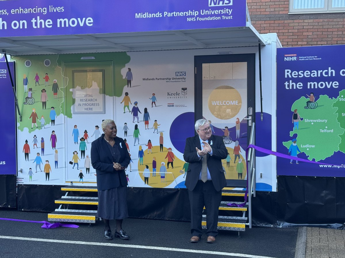 Neil Carr (@neilcarrmpft) on Twitter photo Our Chair, Jackie & I were honoured to ‘cut the ribbon’ for the official launch of the first <a href="/MPFTResearch/">MPFT NHS Research</a> Bus. This is the next step on our research journey bringing health research closer to communities across Staffs, SOT, Shrops, Telford& Wrekin & <a href="/mpftnhs/">Midlands Partnership University NHS FT</a> locations nationwide Our Chair, Jackie & I were honoured to ‘cut the ribbon’ for the official launch of the first <a href="/MPFTResearch/">MPFT NHS Research</a> Bus. This is the next step on our research journey bringing health research closer to communities across Staffs, SOT, Shrops, Telford& Wrekin & <a href="/mpftnhs/">Midlands Partnership University NHS FT</a> locations nationwide
