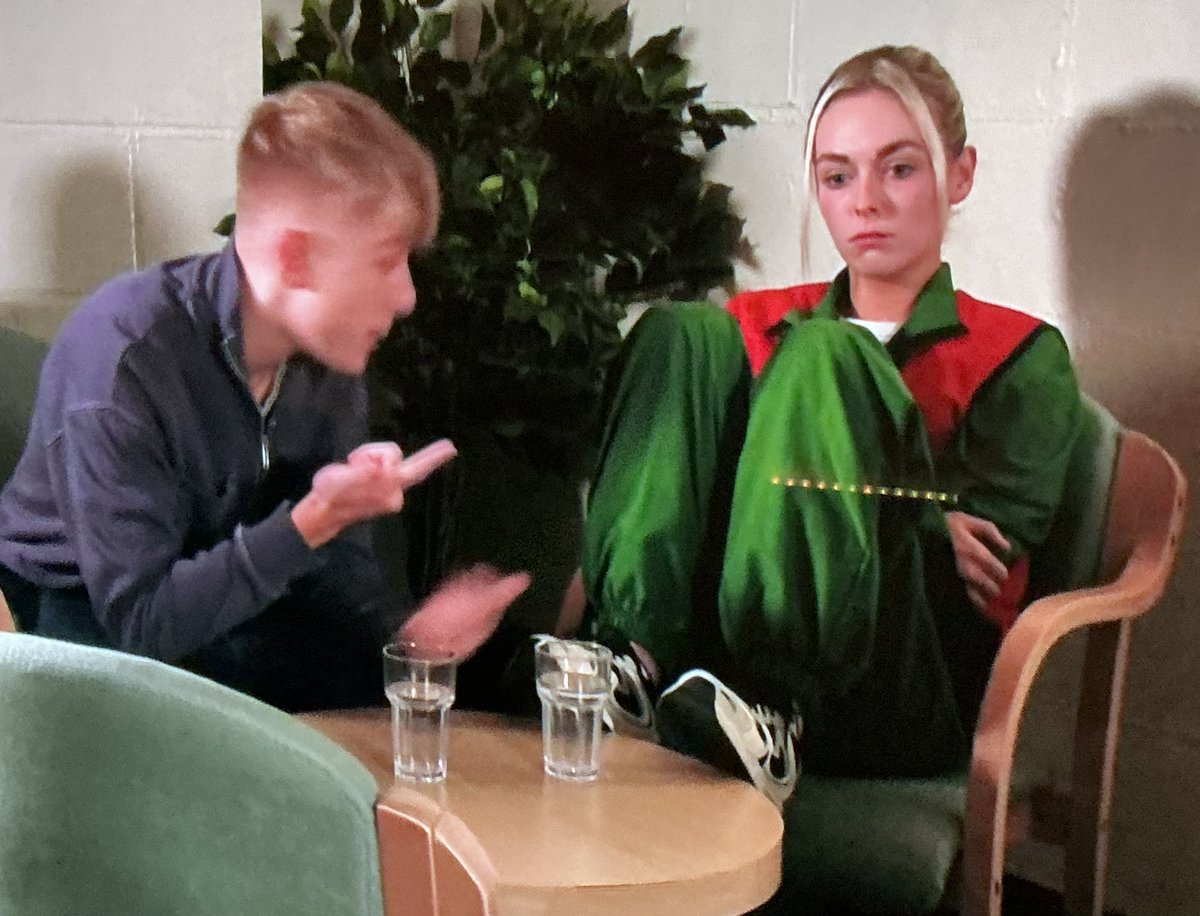 Scousepix's tweet photo. #corrie Totally unacceptable behaviour putting shod feet on a table https://t.co/wQLR86i1lB