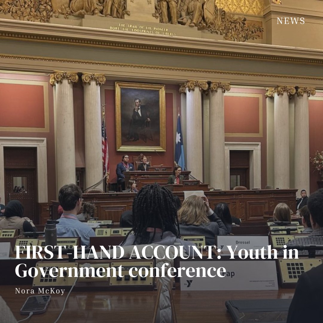 FOLLOW ALONG. Youth in Government allows students to fully immerse themselves in the State Government. I participated in the program along with 12 other students and was led by Physics teacher, Joseph Martin. Follow me at the YIG conference at RubicOnline. 📸: Nora McKoy.